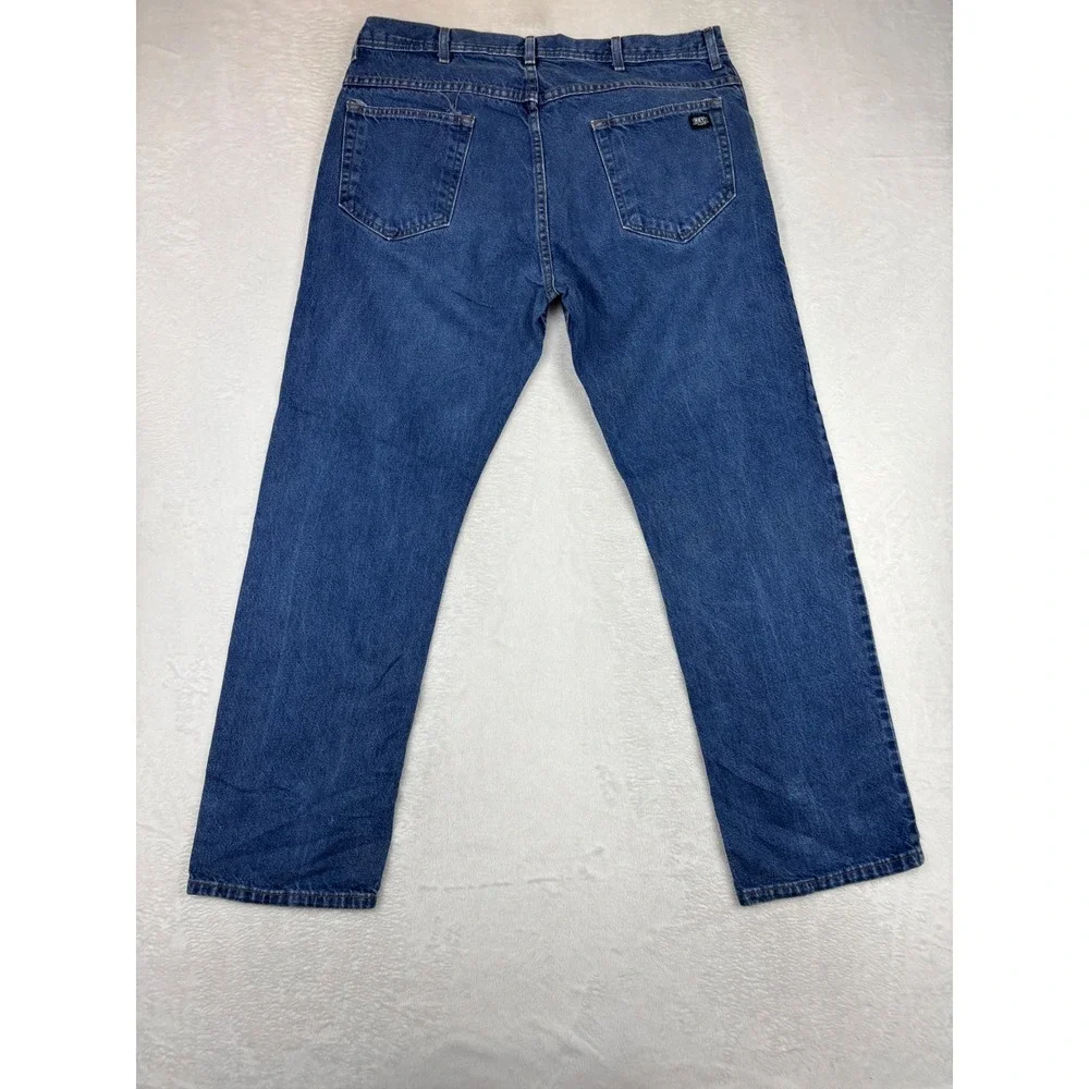 Key Industries Mens 38x32 Carpenter Jeans Grungy Deep Blue Washed Denim